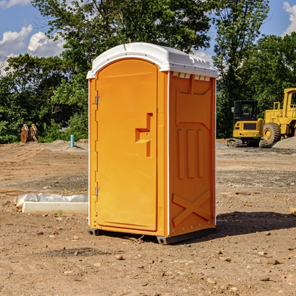 how often are the portable restrooms cleaned and serviced during a rental period in Vesuvius